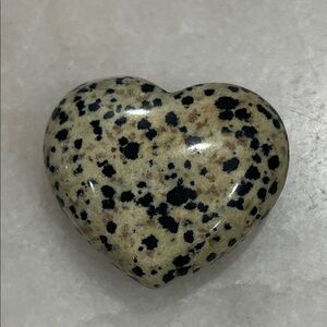 Speckled Dalmatian Heart-Shaped Stone